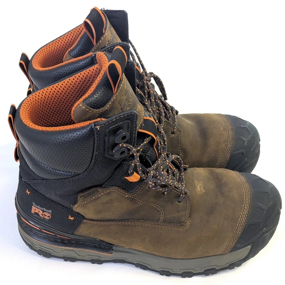 Timberland PRO Mens 14M Brown Composite Toe Work Boots  display picture 2
